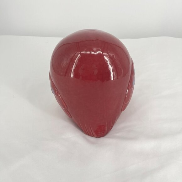 Ceramic Owl Statue By Garden Place Red & Blue 6.5" X 6.5" X 6.5" Home Decor - Picture 3 of 6